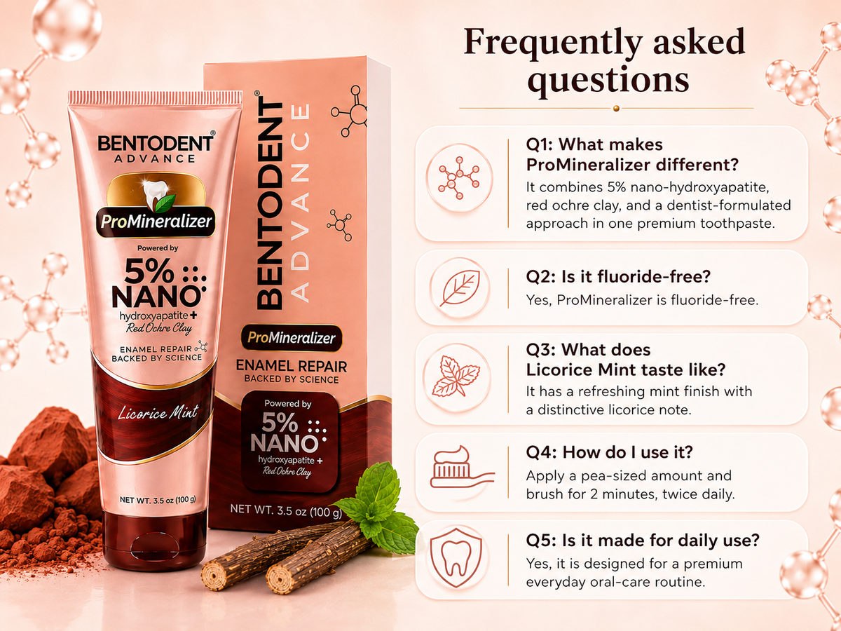 BENTODENT® Advance ProMineralizer 5% Nano Hydroxyapatite Toothpaste