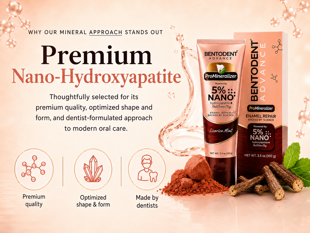 BENTODENT® Advance ProMineralizer 5% Nano Hydroxyapatite Toothpaste